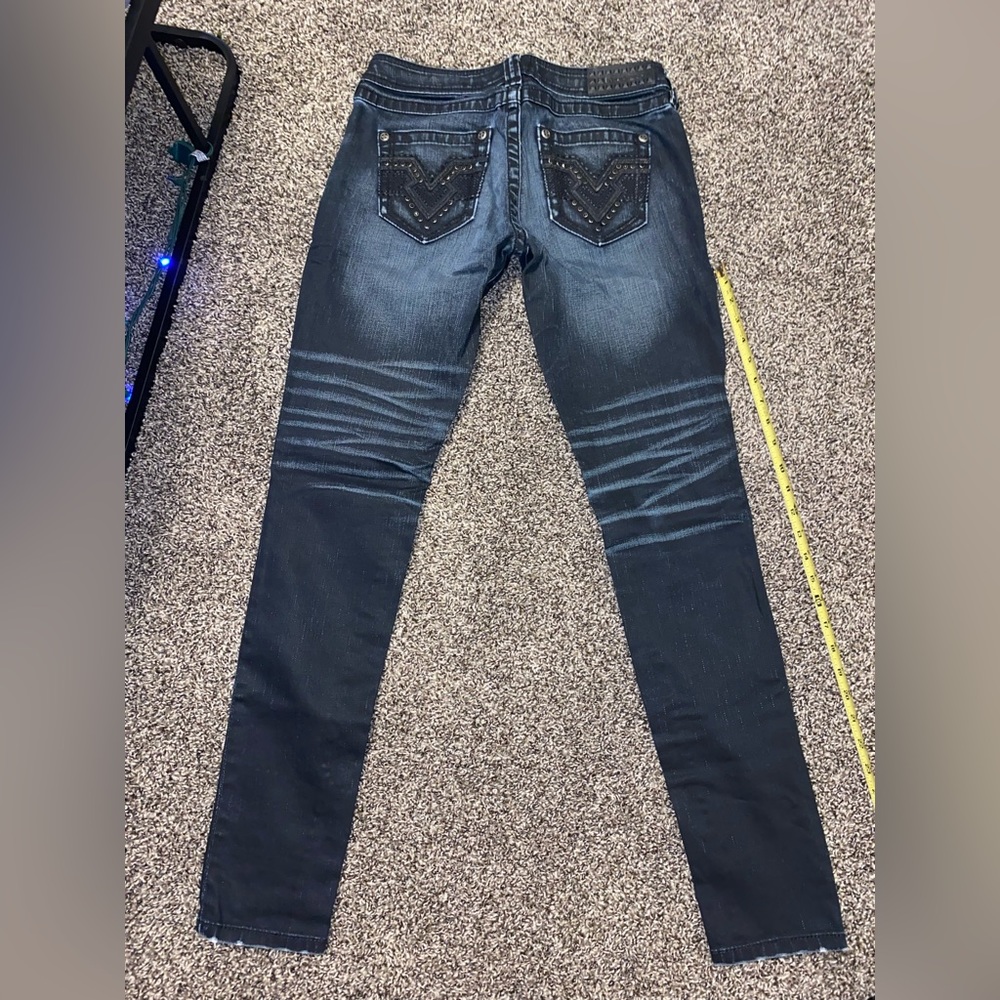 Affliction Black Premium Raquel Size 29 Embellished Dark Wash🔥